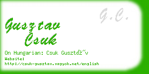 gusztav csuk business card